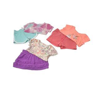 Baby Girl's - 1 Skirt w/ Attached Shorts, 2 Shorts, & 3 Shirts -‎ Size 12 M
